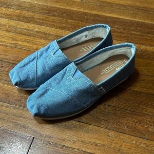 Toms Women’s Slip On Shoes, Light Denim Canvas, Sz 8